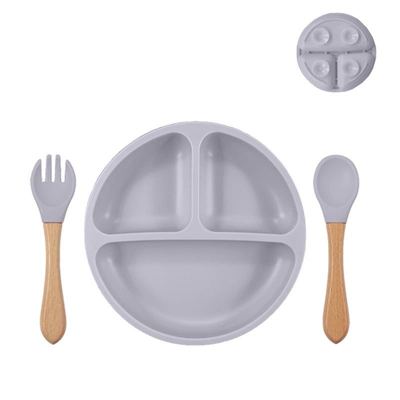 3/4/5/6Pcs Silicone Baby Feeding Set