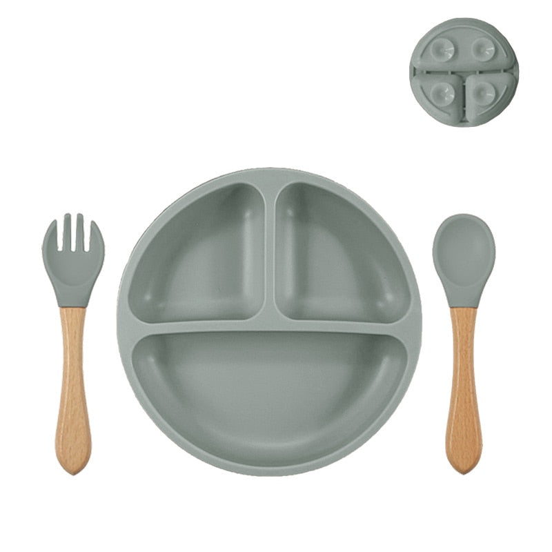 3/4/5/6Pcs Silicone Baby Feeding Set