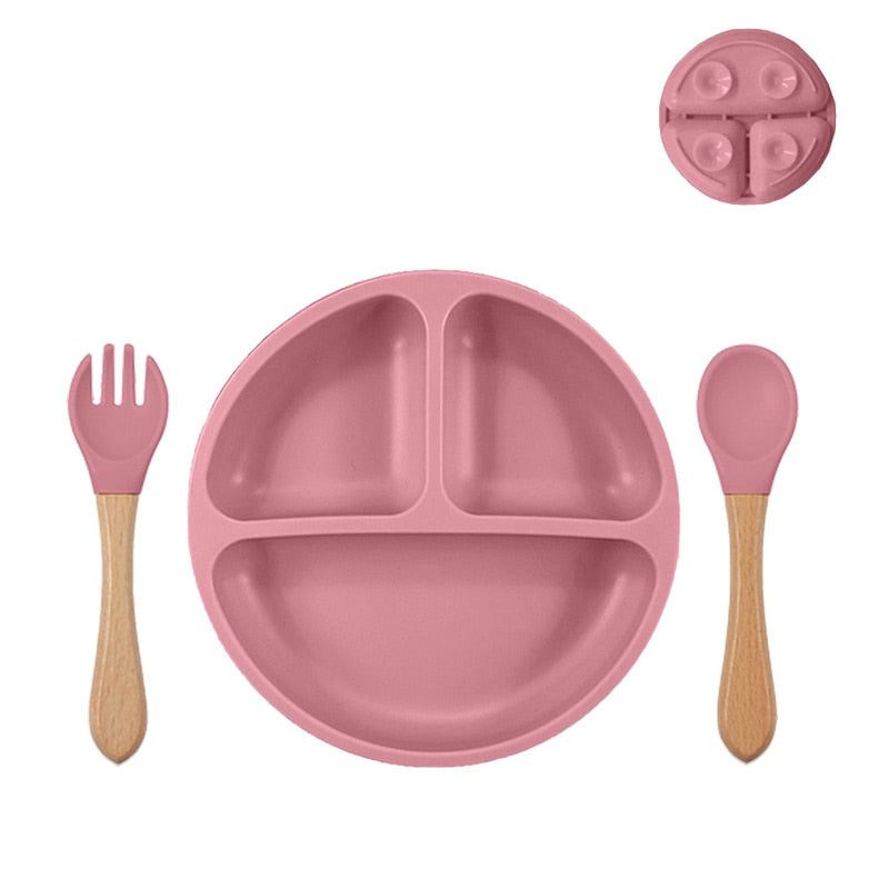 3/4/5/6Pcs Silicone Baby Feeding Set