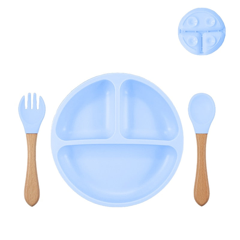 3/4/5/6Pcs Silicone Baby Feeding Set