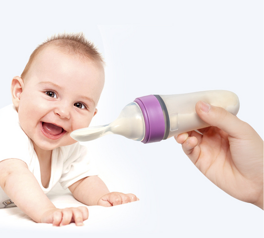 Baby Silicone Squeeze Feeding Spoon