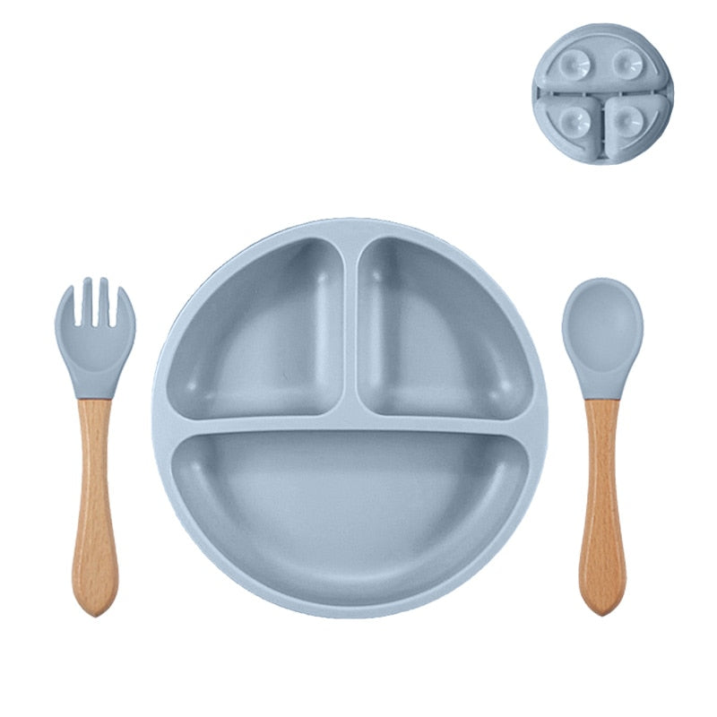 3/4/5/6Pcs Silicone Baby Feeding Set